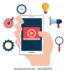 Digital and social marketing graphics, vector illustration eps 10.