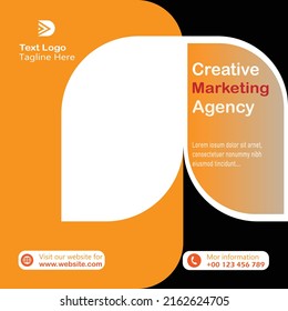 Digital social media post template vector