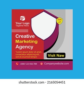 Digital social media post template premium vector