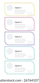 Digital solutions rectangular infographic template. Innovative technology. Data visualization with 5 steps. Empty process vector design. Editable blank options info graphics