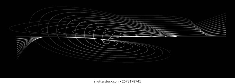 Digital sound equalizer . Audio signal frequency signal . Abstract flow linear fluid wavy shape . Acoustic volume lines .Curved lines pattern . Music sound wave . Vector illustration