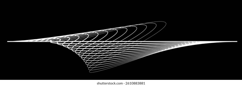 Digital sound equalizer . Audio signal frequency signal . Abstract flow linear fluid wavy shape . Acoustic volume lines .Curved lines pattern . Music sound wave . Vector illustration