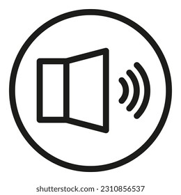 Digital sound icon outline vector. Edit tool. Data interface
