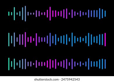 Digitaler Schallwellen-Equalizer, einfacher Audio-Schallwellen-Effekt.