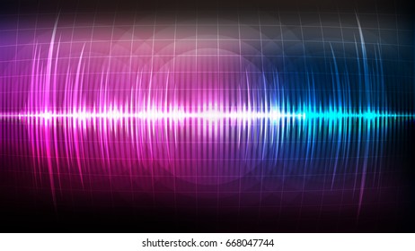 Digital sound waves music equalizer technology on abstract background.Vector illustration.
