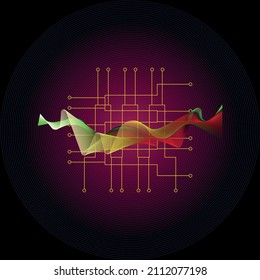DIGITAL SOUND WAVES THAT LOOK VERY ATTRACTIVE LIKE A RAINBOW