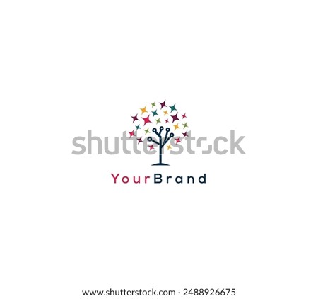 Digital Spark Technology abstract vector template. Artificial intelligence Logotype icon concept.