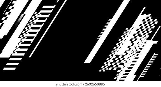 Digital Speed Black White Streaks
