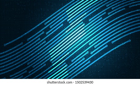 Digital Speed Line on Technology Microchip Background,Hi-tech and Internet Concept design,Free Space For text in put,Vector illustration.