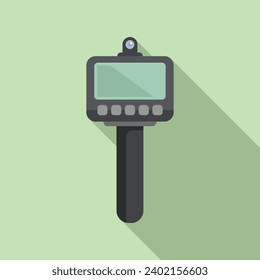 Digital speed radar icon flat vector. Tool speed limit. Gun tool police