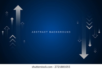 Tecnología de velocidad digital con dirección de flecha, fondo abstracto.