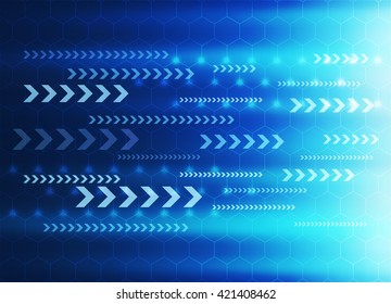 Digital speed technology, stripes moving fast - Vector