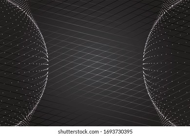 Digital sphere made with lines background vector background design.