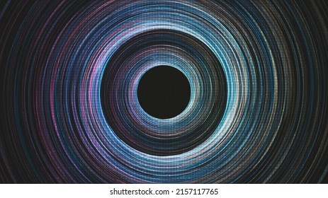 Digital Spiral Black Hole on Galaxy Background,Technology and physics concept design,vector illustration.