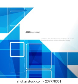Digital Squares Abstract Blue Background