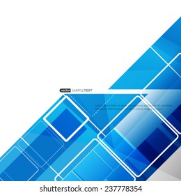 Digital Squares Abstract Blue Background
