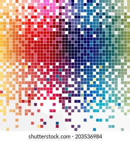 Digital Squares Color Mosaic Background
