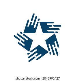 Diseño de logotipo de estrella digital