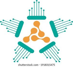 Digital Star or Technological Star Logo Design For Your Business Or Industry In A Creative, Unique And Amazing Style