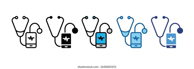 Digital Stethoscope Icon Element For Design