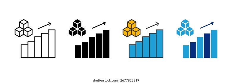Digital Stock Icon Definir Coleção de Estilos Múltiplos