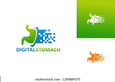 Digital Stomach Logo Template Design Vector, Emblem, Design Concept, Creative Symbol, Icon