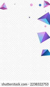 Digital Stone Vector Transparent Background. Unicorn Modern Elements Design. Magical Business Pyramid Magazine. Holographic Polyhedron Dynamic Presentation.