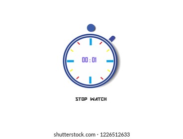 Digital stop watch icon