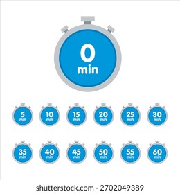 Colección de cronómetro digital con intervalos de tiempo crecientes para la gestión de tareas y el seguimiento de la aptitud
