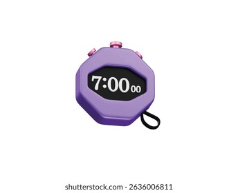 digital stopwatch icon 3d illustration render