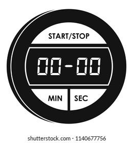 Digital stopwatch icon. Simple illustration of digital stopwatch vector icon for web design isolated on white background