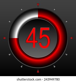 Digital StopWatch. Set of Timers with Various Indications the Time. Timer. Clock.