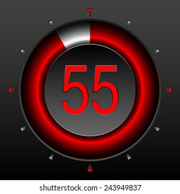 Digital StopWatch. Set of Timers with Various Indications the Time. Timer. Clock.