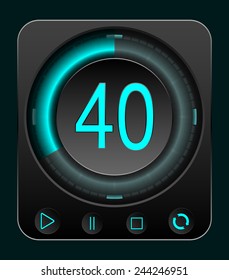 Digital StopWatch. Set of Timers with Various Indications the Time. Timer. Clock