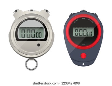 Digital stopwatch vector design illustration isolated on white background