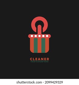 digital storage cleanup for computer logo icon. simple flat vector design illustration