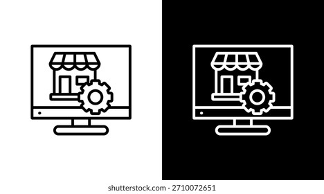 Design de conjunto de ícones brancos de gerenciamento de armazenamento digital