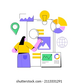 Digital strategy abstract concept vector illustration. Digital marketing plan, strategic content planning, online promo activity tactics, internet media analysis, targeted promotion abstract metaphor.