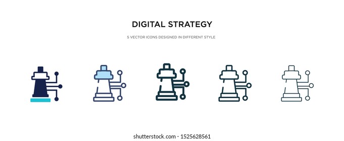 digital strategy icon in different style vector illustration. two colored and black digital strategy vector icons designed in filled, outline, line and stroke style can be used for web, mobile, ui