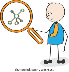 Digital Strategy icon with doodle drawing