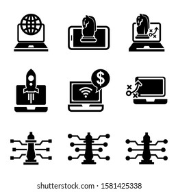 digital strategy icon isolated sign symbol vector illustration - Collection of high quality black style vector icons
