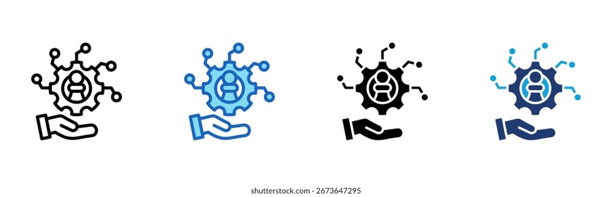 Digital Strategy icon Multi Style Vector Illustration