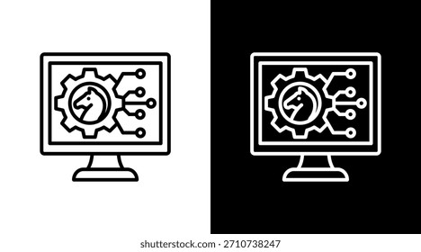 Estrategia digital con diseño de conjunto de iconos