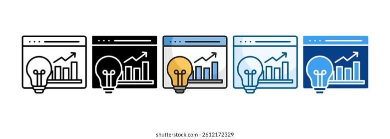 Digital Strategy Icon Set Multiple Style Collection