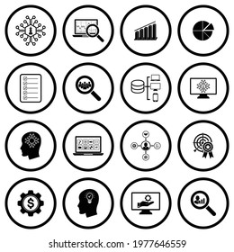 digital strategy icon set vector sign symbol