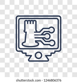 digital strategy icon. Trendy linear digital strategy logo concept on transparent background from General  collection