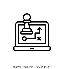 Icono de Estrategia digital en vector. Ilustración