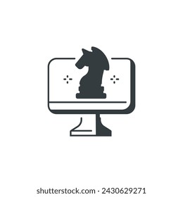 Digital strategy icon, vector illustration
