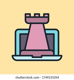 Digital strategy. Digital marketing concept illustration, flat design linear style banner. Usage for e-mail newsletters, headers, blog posts, print and more. Vector
