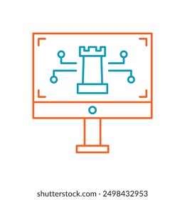 Digitale Strategie für das Marketing-Symbol
